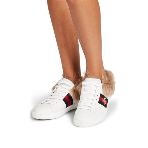 gucci fur lined sneakers.